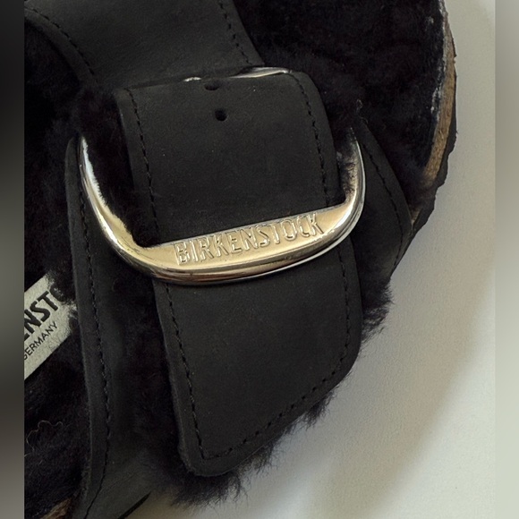 Birkenstock Womens Madrid Big Buckle Shearling Sandals Sz39 (New without box) - Picture 4 of 7